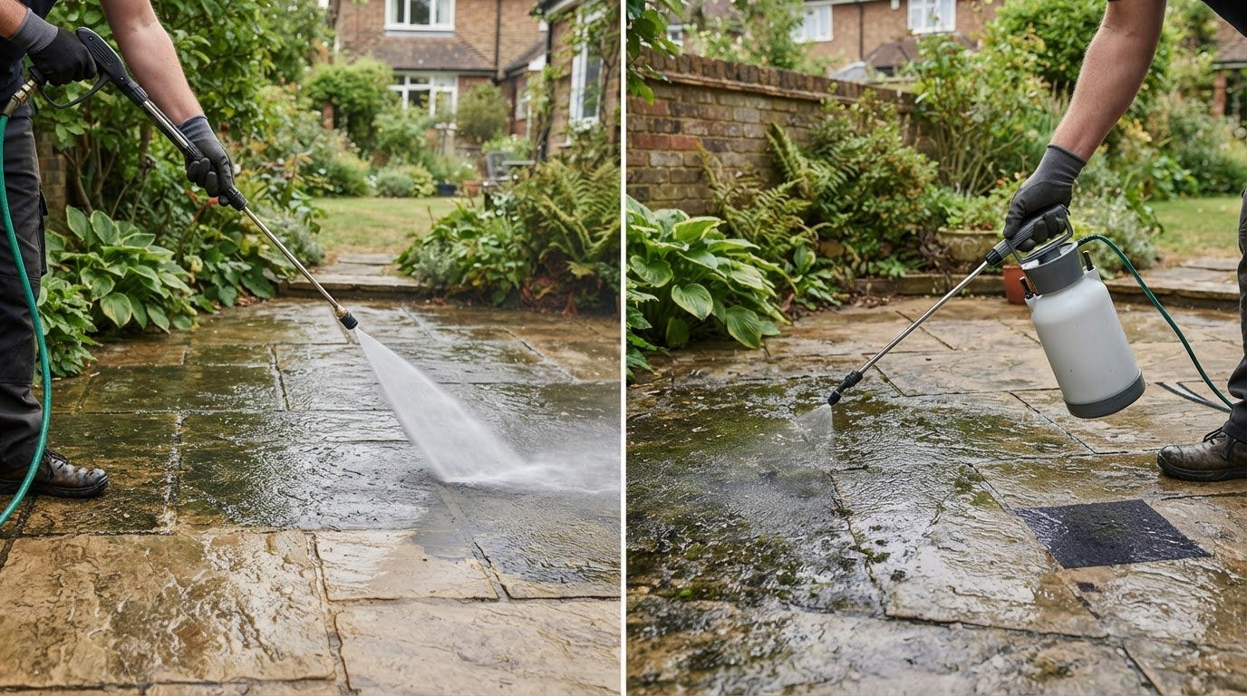 Pressure Washing vs. Chemical Patio Cleaner: Which Works Best?