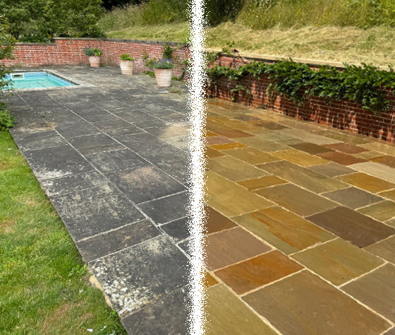 Before and After indian sandstone