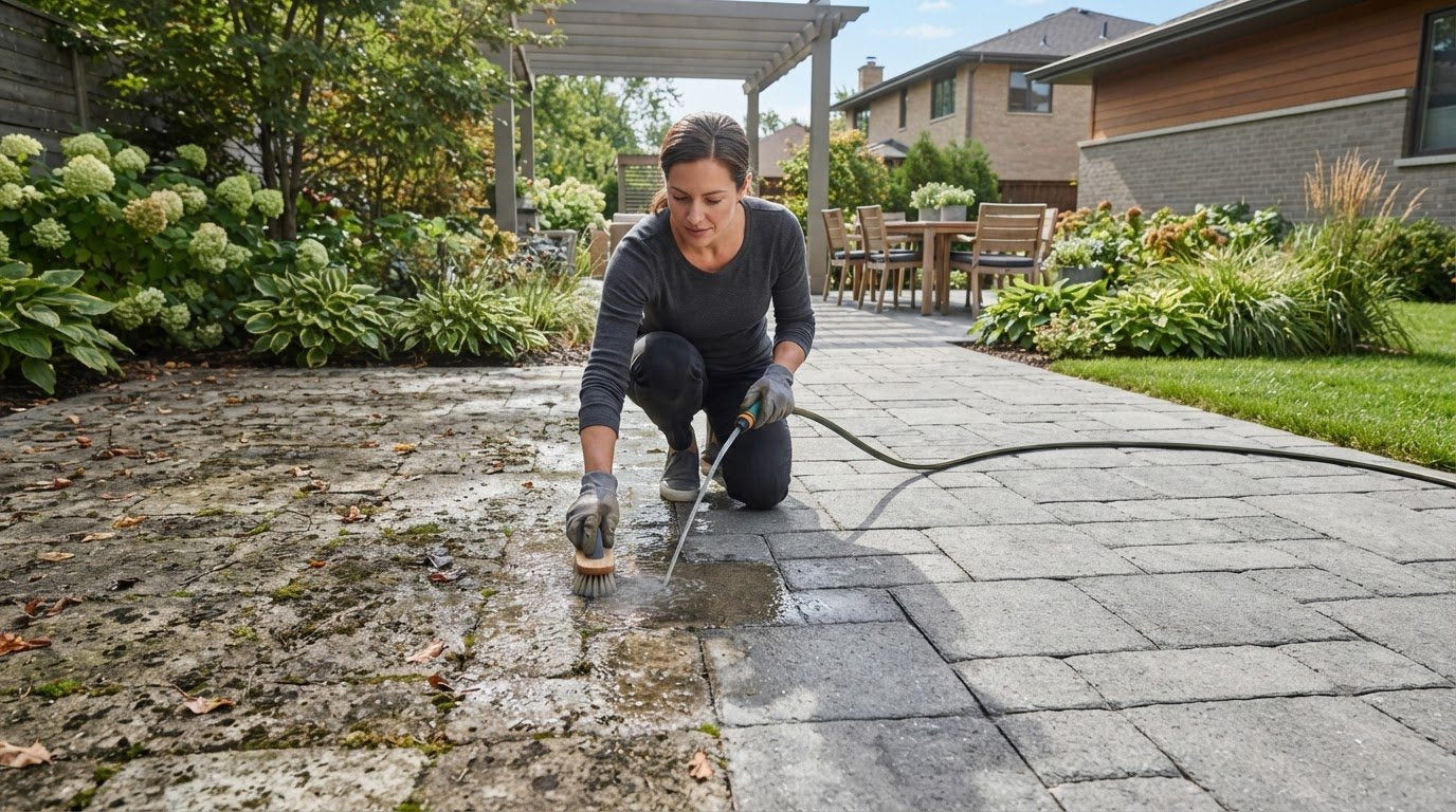 Cambridge Pavingstones with Armortec, How to Clean?